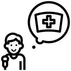 nurse outline style icon
