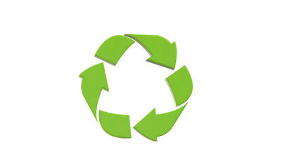 Obraz premium green recycling icon 3d