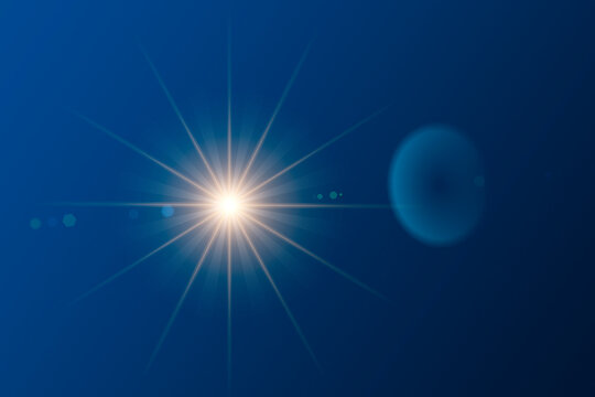 Pin light with star shape on a dark background for a perfect overlay to enhance skies or nightscape photography.