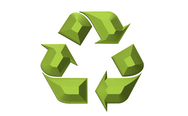 Obraz premium green recycling icon