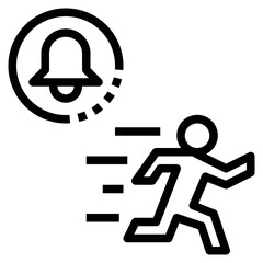 reminder outline style icon