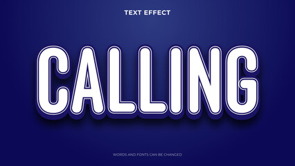 blue white 3d text effect