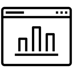statistic outline style icon
