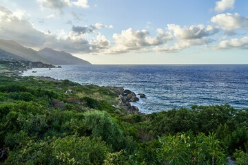 Beautiful view of the sea in Scopello, Sicily, Italy
