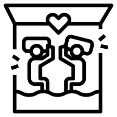 wakeup outline style icon