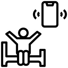 wake outline style icon