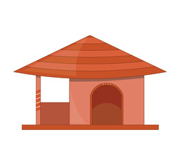 Vector of colorful house for cat.