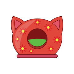 Vector of colorful house for cat.
