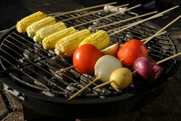 Vegetables on the grill