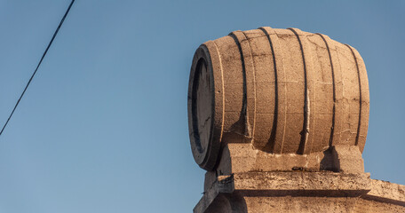 Old abandoned historic brick brewery in Budapest, Hungary