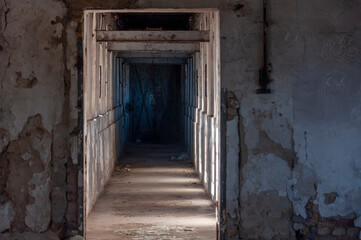 Obraz premium Old abandoned historic brick brewery in Budapest, Hungary