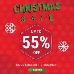 Christmas social media promote,promotion post templates,post square frame for social media. Eps10 Vector Illustration