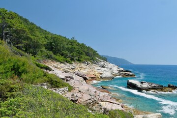 Beautiful shot of a beach in Kabak, Turkey