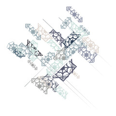 Abstract art background with geometric elements. Vector stock illustration. Oriental modern print. Teenage.