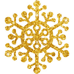 Gold Glitter Snowflake