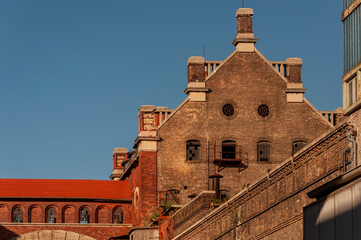 Old abandoned historic brick brewery in Budapest, Hungary