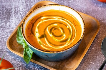 Roasted Tomato Soup in a Bowl