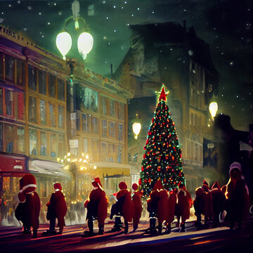 christmas street celebration