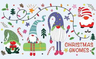 Vector of the christmas gnomes