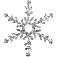 Silver Gold Glitter Snowflake
