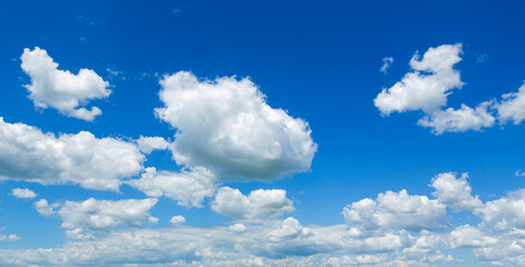 Naklejka na ściany i meble Sky with blue and white cloud beautiful nature background.