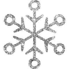 Silver Gold Glitter Snowflake