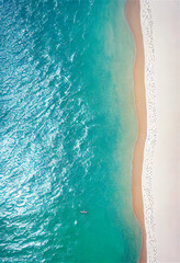 Aereal view of a beach
