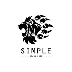 Lion logo and lion paw