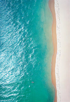 Aereal view of a beach