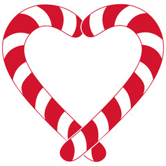 Obraz premium Heart Shaped Candy Cane