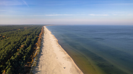 The coast of the Baltic Sea, Late autumn near the village of Jantar
