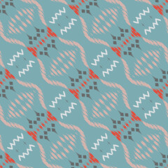 Ikat flower tribal art Seamless Pattern. Ethnic Geometric Batik Ikkat Digital vector textile Design for Prints Fabric saree Mughal brush symbol Swaths texture Kurti Kurtis Kurtas