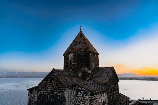 Sevanavank under azure sky.
