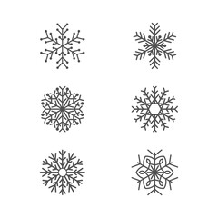 Obraz premium set of snowflakes
