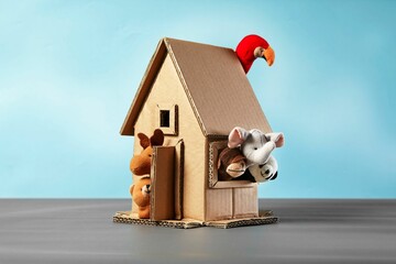 Six animalsfinger puppets