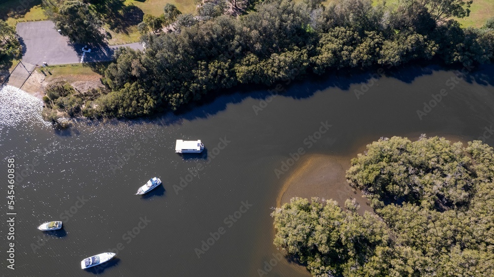 Canvas Prints woronora river surrounded by lush greenery in sutherland shire, sydney, new south wales, australia