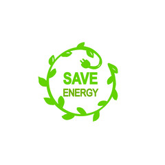 save energy vector badge logo icon