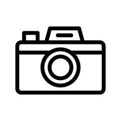 photo camera line icon illustration vector graphic