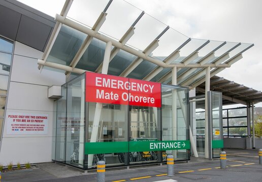 Emergency ward entrance of Wellington city hospital building