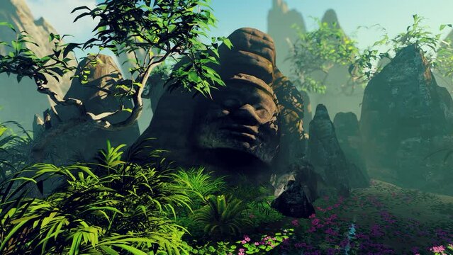 Divine sculpture of a lost civilization