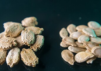 Seeds of Ash Gourd also called White Gourd and bitter gourd vegetable