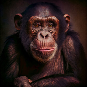 portrait of a chimp