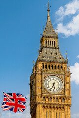 Obraz na płótnie Canvas London, UK; November 11, 2022 - After a $95 million renovation project began, Big Ben is scheduled to return to full-time service on Sunday, after being mostly silent for the past five years.
