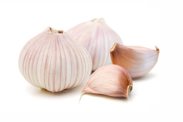 Garlic isolated on white background