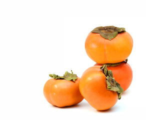 Stack persimmon  isolated on white background