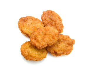 Chicken nuggets isolated on white background 
