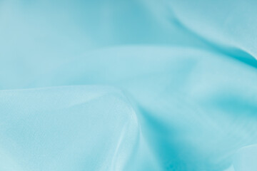 blue silk fabric. wavy fabric texture