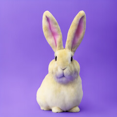Easter Bunny on Pastel Background