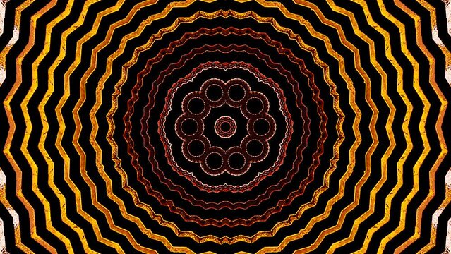 Abstract Kaleidoscope pattern with full colors. Magic mandala. 4k