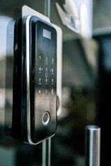 Vertical shot of a door passcode system